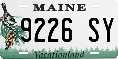 ME license plate 9226SY