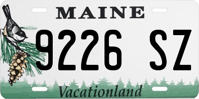 ME license plate 9226SZ