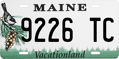 ME license plate 9226TC