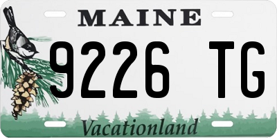 ME license plate 9226TG