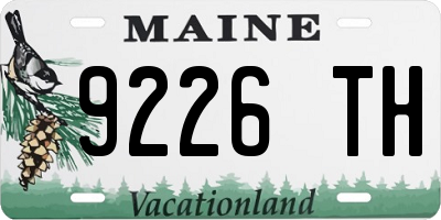 ME license plate 9226TH