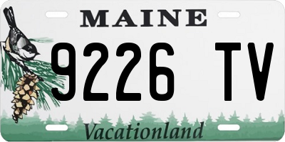 ME license plate 9226TV
