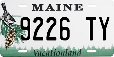 ME license plate 9226TY