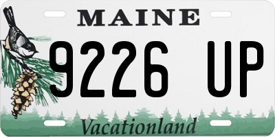 ME license plate 9226UP