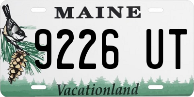 ME license plate 9226UT