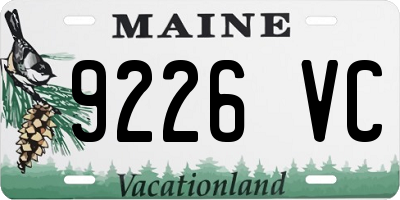 ME license plate 9226VC