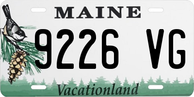 ME license plate 9226VG