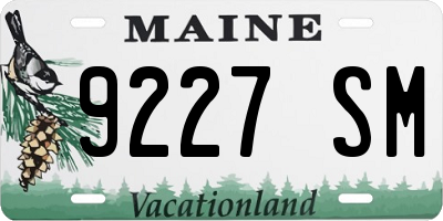 ME license plate 9227SM