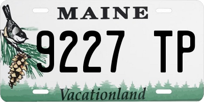 ME license plate 9227TP