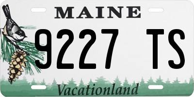 ME license plate 9227TS