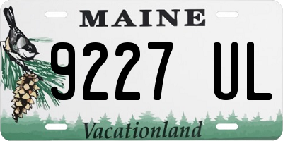 ME license plate 9227UL