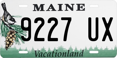 ME license plate 9227UX
