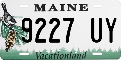 ME license plate 9227UY