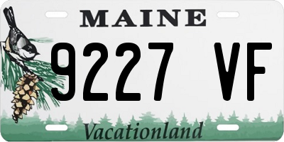 ME license plate 9227VF