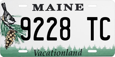 ME license plate 9228TC