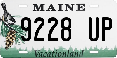 ME license plate 9228UP