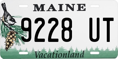 ME license plate 9228UT