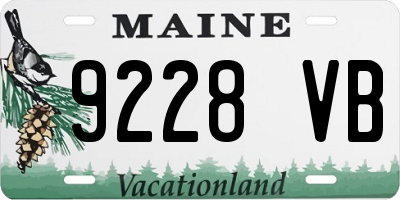 ME license plate 9228VB