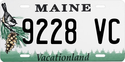 ME license plate 9228VC