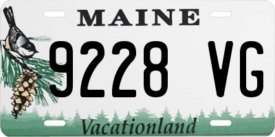 ME license plate 9228VG