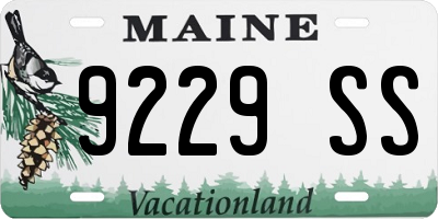 ME license plate 9229SS