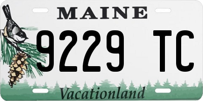 ME license plate 9229TC