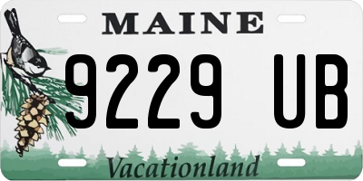 ME license plate 9229UB