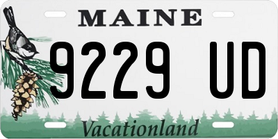 ME license plate 9229UD