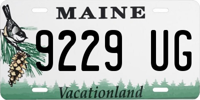 ME license plate 9229UG