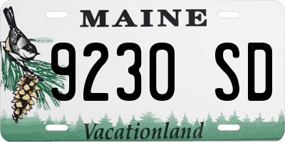 ME license plate 9230SD