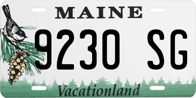 ME license plate 9230SG