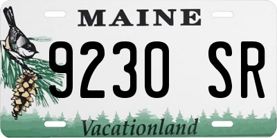 ME license plate 9230SR