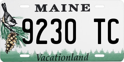 ME license plate 9230TC