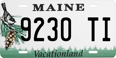 ME license plate 9230TI