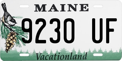 ME license plate 9230UF