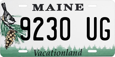 ME license plate 9230UG