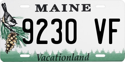 ME license plate 9230VF