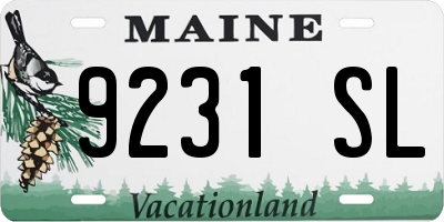 ME license plate 9231SL