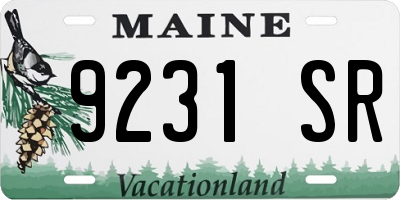 ME license plate 9231SR