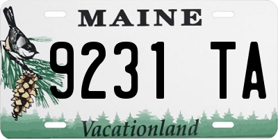 ME license plate 9231TA