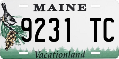 ME license plate 9231TC