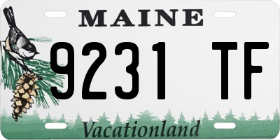 ME license plate 9231TF
