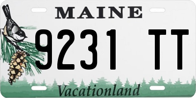 ME license plate 9231TT