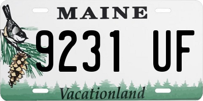 ME license plate 9231UF