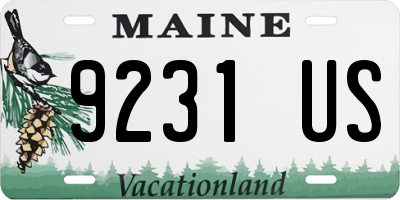 ME license plate 9231US