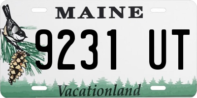 ME license plate 9231UT