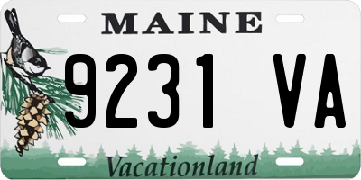 ME license plate 9231VA