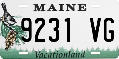 ME license plate 9231VG