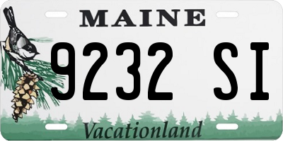 ME license plate 9232SI