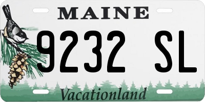 ME license plate 9232SL